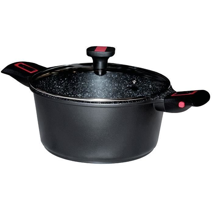 Faitout - BAUMALU - Granit Pro - D: 28 cm - Noir - Anti-adhésif sans PFOA
