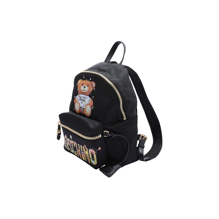 Moschino Nylon Fabric Backpack Women's Black 3XA76998260