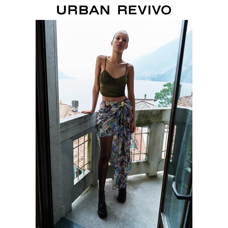 UR Women s Printed Pleated Maxi Skirt S