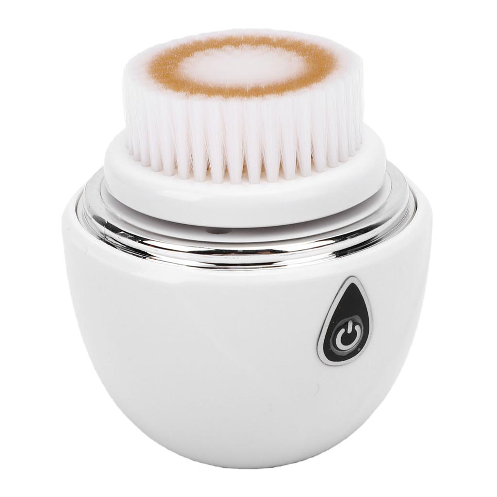 Electric Facial Cleansing Brush with Vibration Water Proof Portable Rechargeable Facial Cleaning Tool White