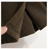 Autumn Winter Women Woolen Blend Shorts Culottes Ladies Black Coffee Elastic Waist Wide Leg Short Pants Plus Size