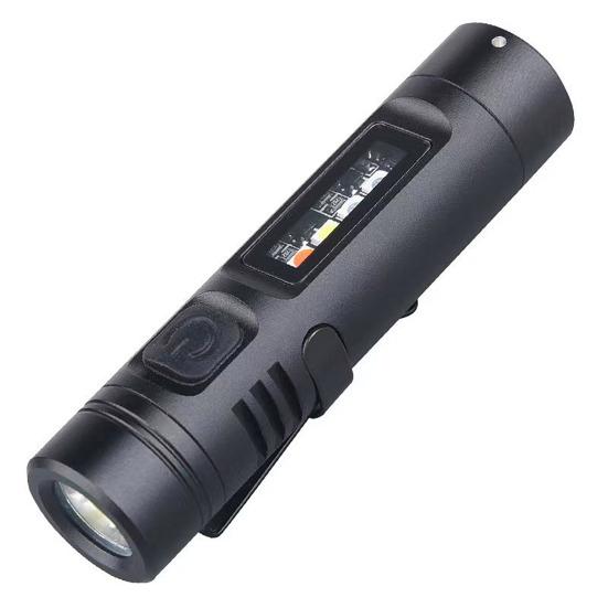 Rechargeable Flashlight Hands-Free LED Torch with Magnetic Base And Rear Buckle 500 Lumens High Power Mini Light for Camping Hiking Travel