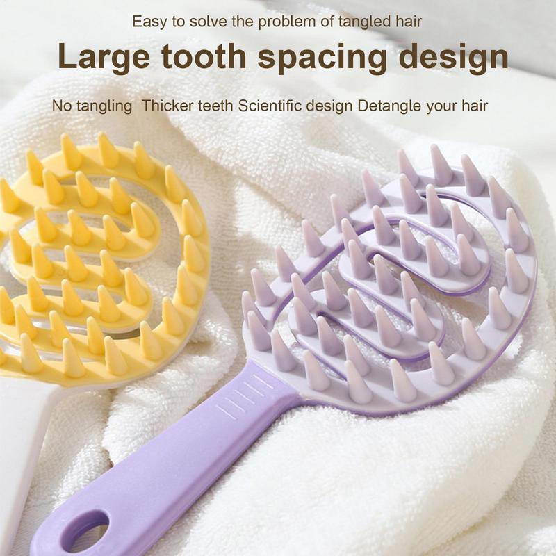 Hair Shampoo Comb Shampoo and Scalp Massage Comb Comfortable Grip Cleaning Tool for Men Women Children and All Hair Types