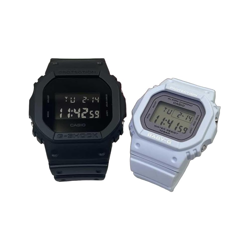 Casio G-Shock Baby-G Quartz Digital Watch Set DW-5600UBB-1JF BGD-565SC-2JF with Original Pair Case