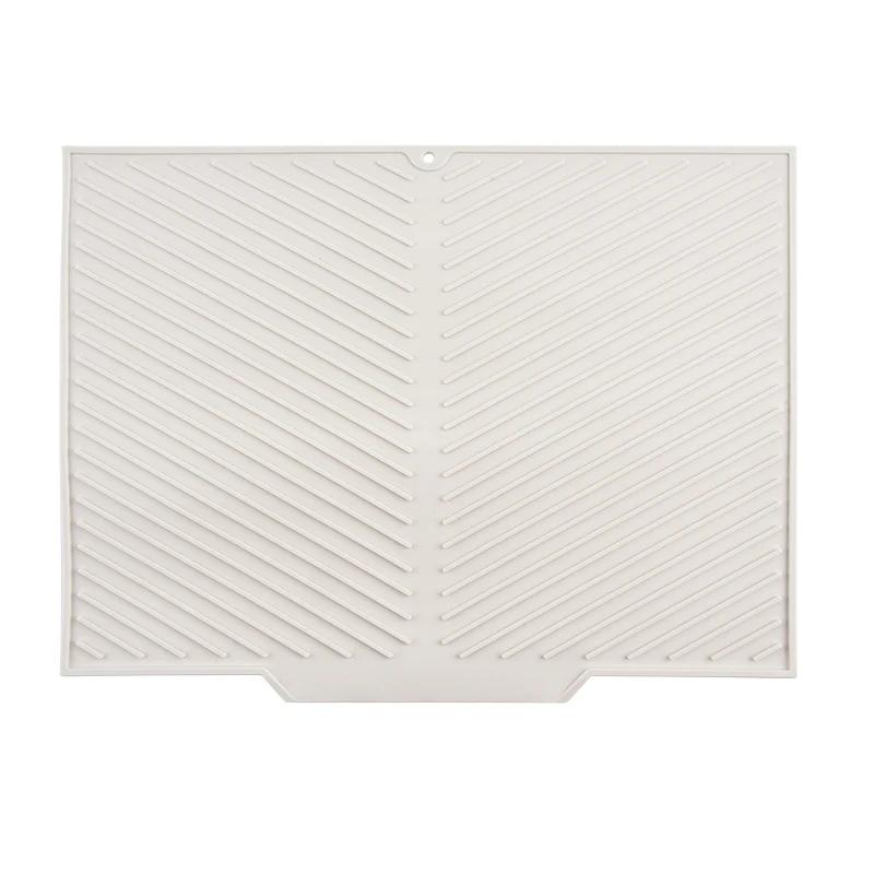 

1Pc Silicone Draining Pad Drying Mat Pots Dish Drain Mat For Kitchen Tableware Non-slip Mats Anti-scald Coaster Kitchen Utensils 37X26cm