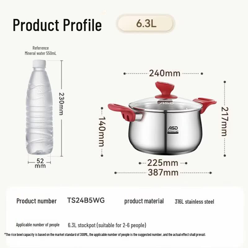 Aishida 316L Stainless Steel Multi-Purpose Pot