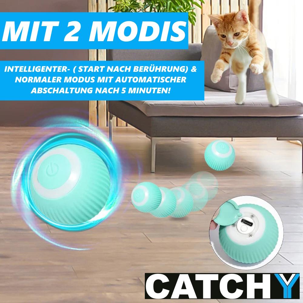 CATCHY Elektryczna zabawka dla kota Interaktywna automatycznie tocząca się piłka do zabawy