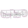VidaXL Salon de Jardin avec Coussins 8 pcs, Canapés avec Dossier et Accoudoir, Ensemble de Meubles avec Table Basse Patio 3185886