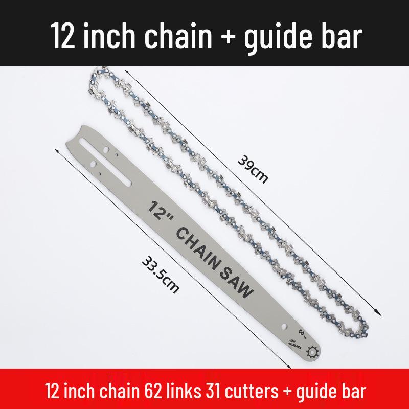 Universal Chainsaw Guide Bar & Chain: 4" & 16" for Gasoline & Lithium Electric Saws