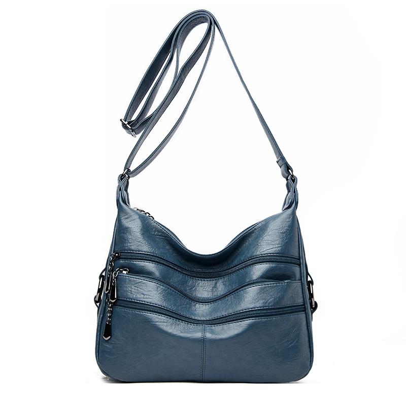 Genuine Brand Leather Lage Capacity Shoulder Bag Fashion Tote Bag Design Handbag Casual Commuter Messenger Bags Female Purse