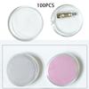 100 Pieces Acrylic Badge Pins, Kids Durable Round Portable Transparent with Pins for Pictures Gifts