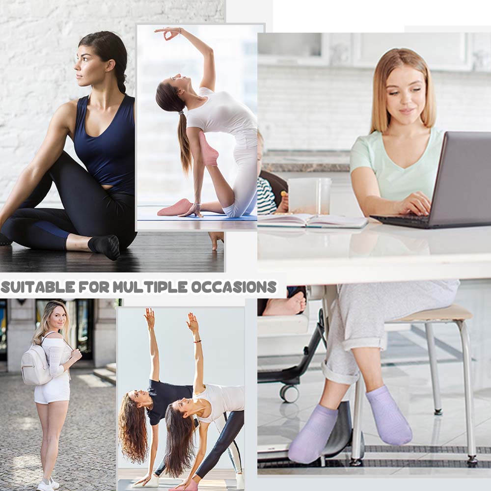 4 Pairs Non-Slip Breathable Yoga Socks for Women – Grip Socks for Pilates, Barre, Dance, and Workouts