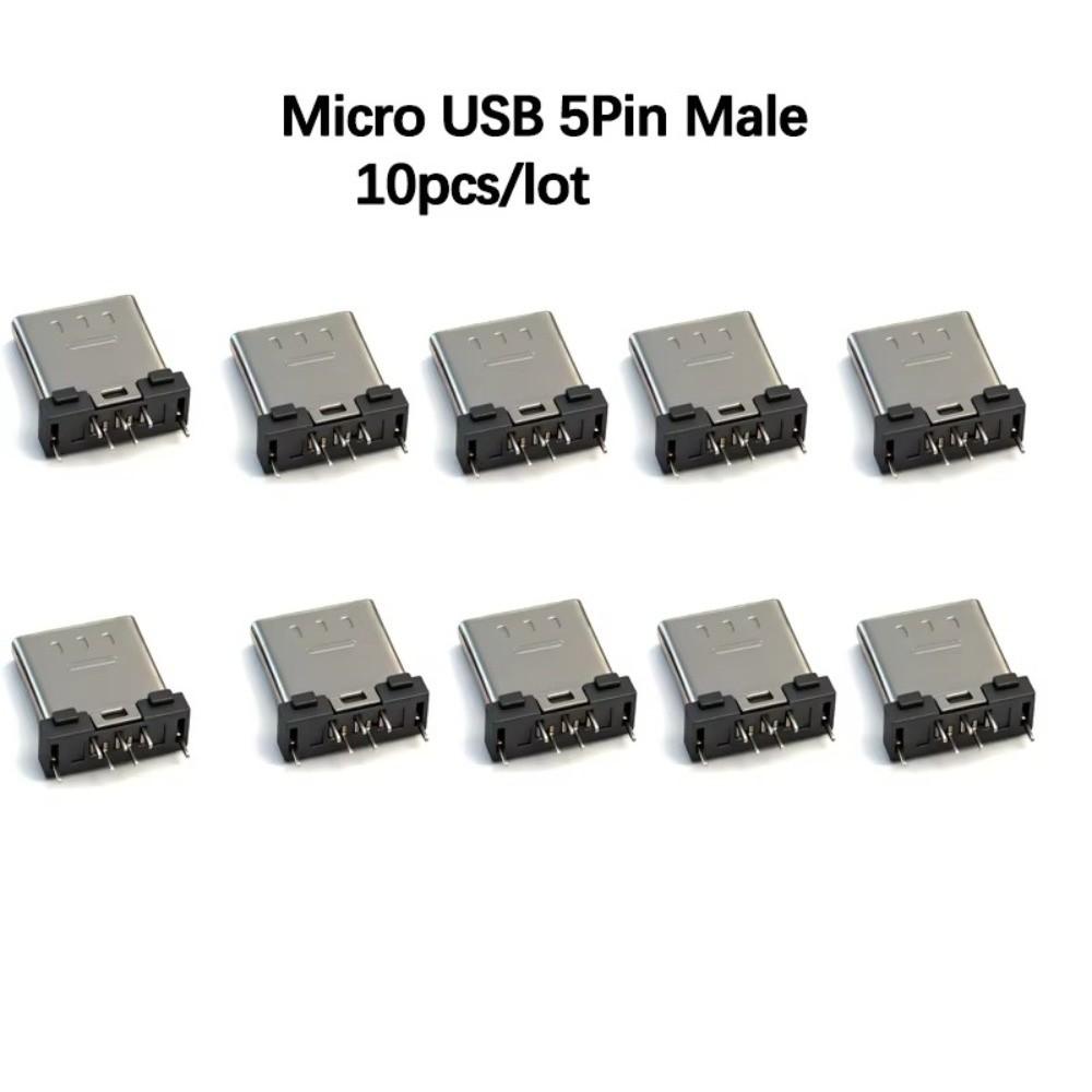 10Pcs/Lot Short Body Micro USB Connector 5Pin Male 5Pin USB Male Connector For DIY Cable 10pcs