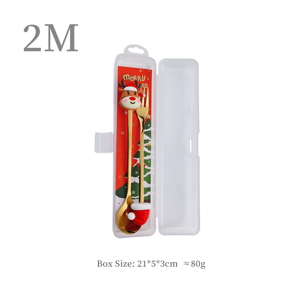 Cross-border Christmas Santa Claus Spoon Set – Cute Cartoon Coffee & Dessert Spoons, Perfect Christmas Gift.