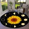 1pc Office Carpet Chair Mats Sunflower Moon Phases Night Sky Perfect for Decorating Office Chairs, Living Rooms, Or Bedrooms