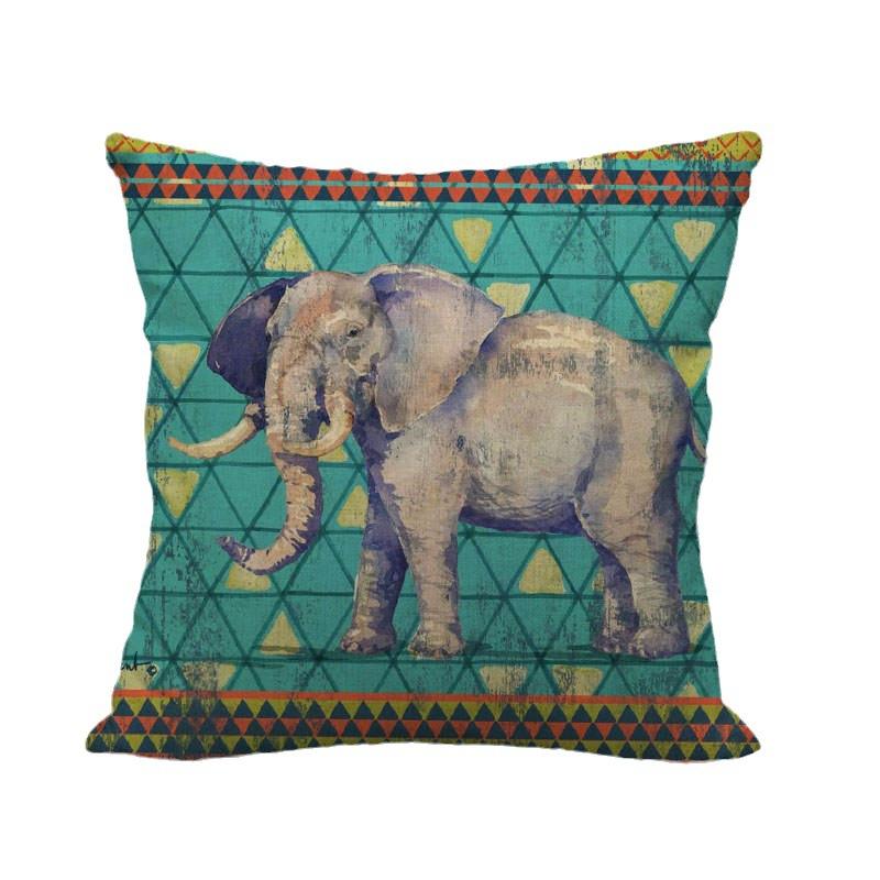 Nordic Vintage Animal Patterns Digital Printing Short Plush Pillow Covers For Car Sofa Office Cushion Cover Home Goods