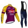 Alpecin New Team Breathable Long Sleeve Men Cycling Jersey Set MTB Bike Clothing Autumn Bicycle Clothes Maillot Ropa Ciclismo
