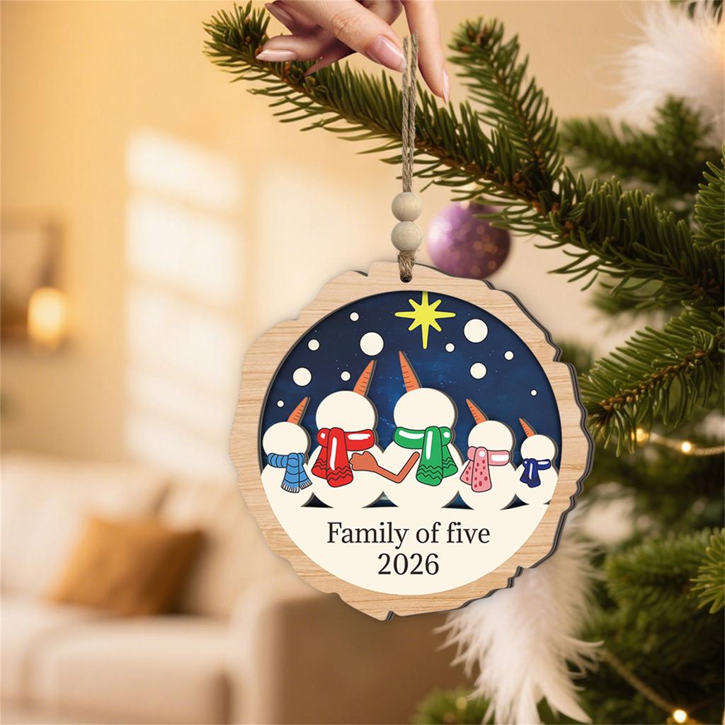 Christmas Decorations Wooden Snowflake Star Pendants Christmas Tree Wooden Pendants