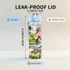 1 Stück Dschungel Wild Dinosaurier Fluss Landschaftliches Layout 750ml Farbe Kunststoff Wasserflasche Auslaufsicher Klappdeckel mit Strohhalm Für Sport Büro Heimgebrauch