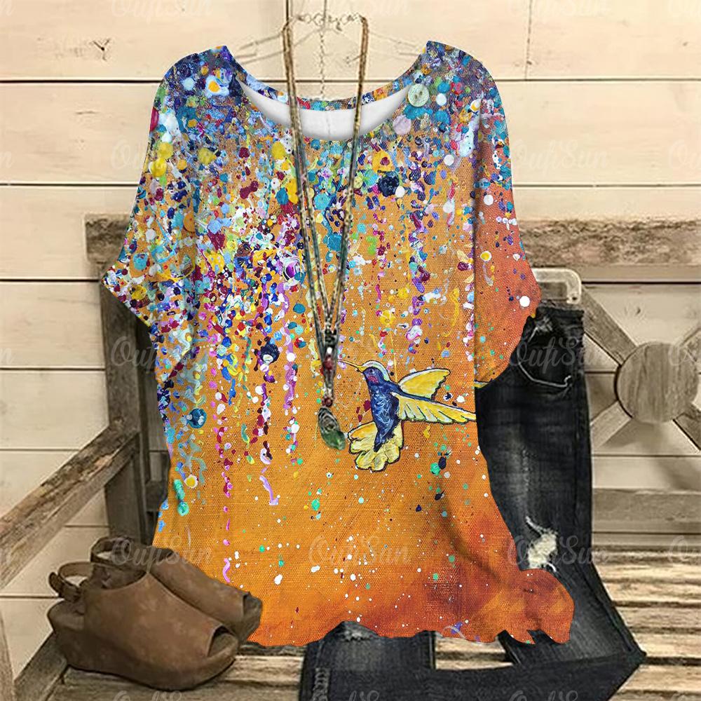 

Летняя женская одежда больших размеров с цветочным принтом, с коротким рукавом, с круглым воротом, ретро-пуловер, женская мода, повседневная футболка XL