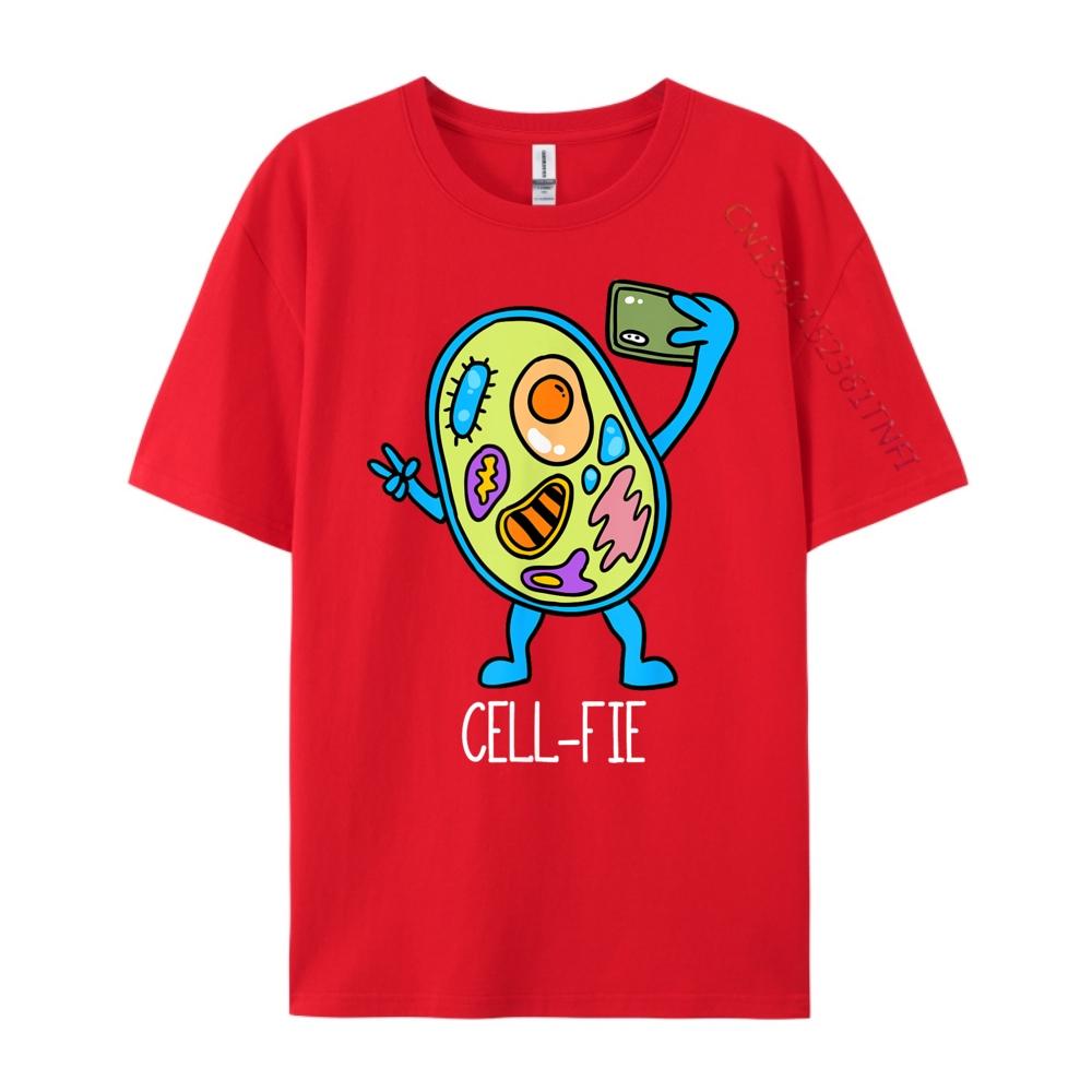 Cell Fie Cellfie Selfie Biology Science Teacher Fall Clothes Aesthetic Youth T-Shirts Outdoor Camiseta Masculina S