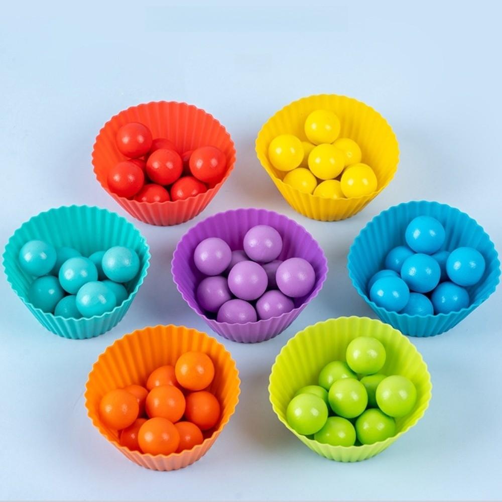 Wooden Clip Beads Toy Fine Motor Training Color Sorting Matching Toy  Children Gift