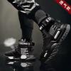 Men's Breathable Casual Shoes Autumn Heightening 2021 New Large 45 Sports Shoes Shock Absorbing Tennis Thick Soft High Top Shoes