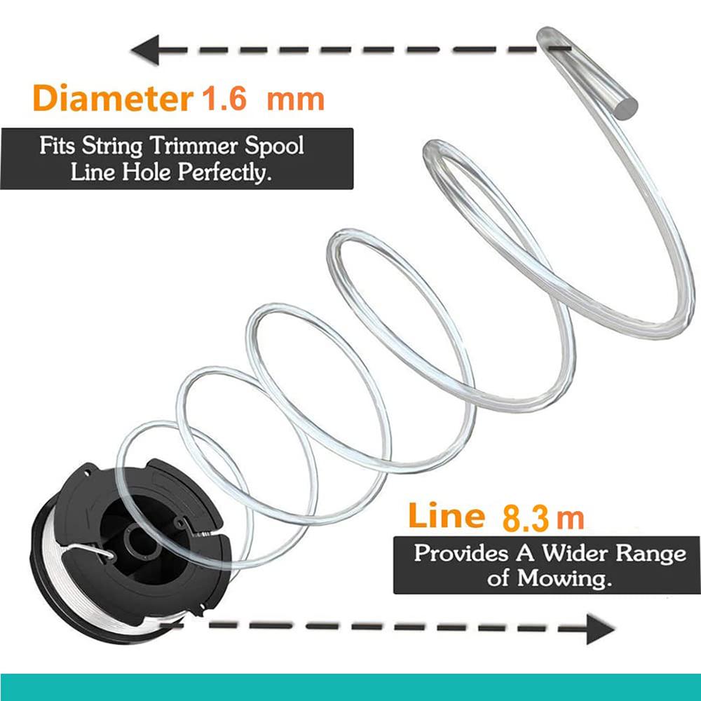 12Pcs Lawn Mower Spool for Makita Akkusense Replacement Wire Reel, 196146-9/195858-1