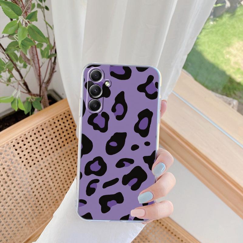 

Мягкий силиконовый прозрачный чехол с леопардовым узором для Xiaomi Redmi Note 13 Pro 13C Samsung A55 A54 A34 S24 M35 iPhone 15, защитный противоударный чехол для камеры iPhone 15 Plus