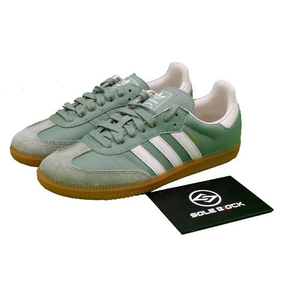 Adidas Samba OG Silber Grün Gummi Damen IE7011