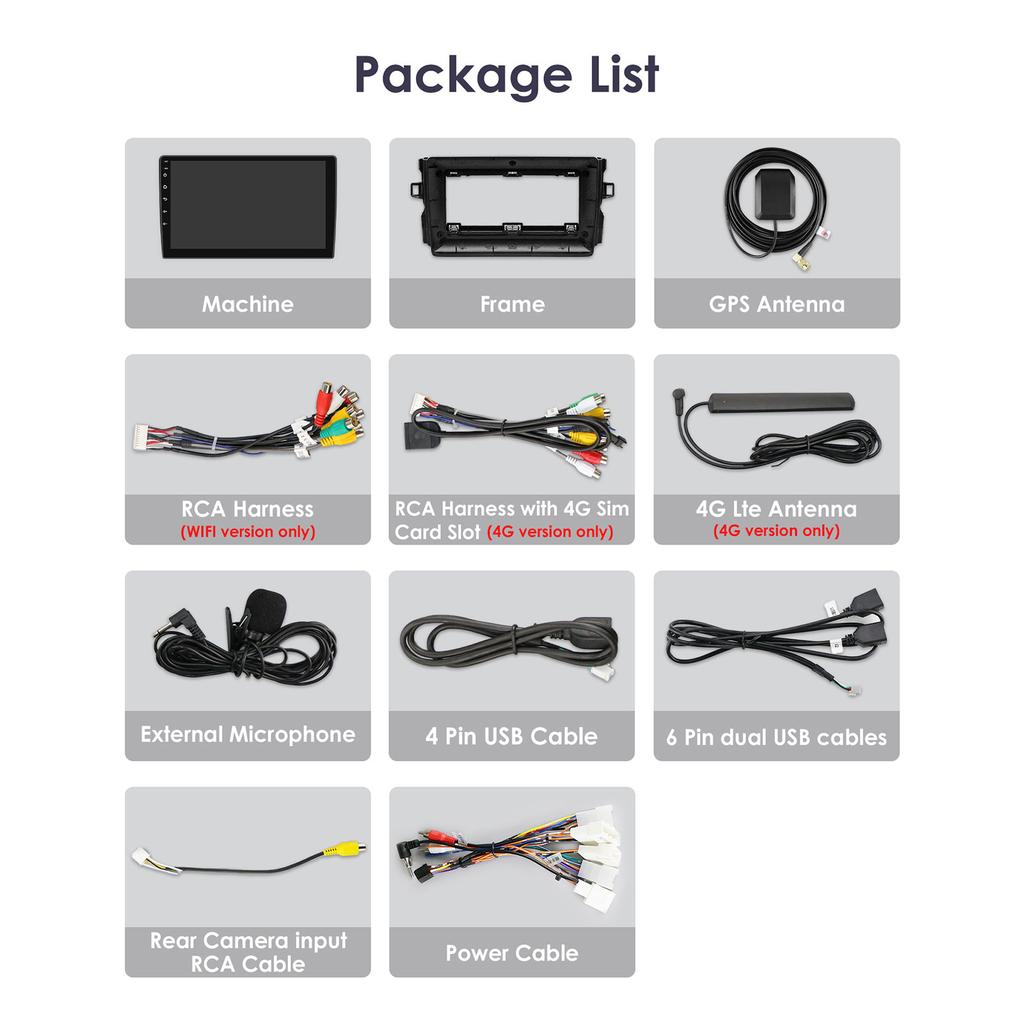Ossuret 8G 128G 2 Din Android Auto Car Radio Multimedia Player For Toyota Corolla E140/150 2007 - 2011 Navigation GPS Head Unit Intelligent Carplay