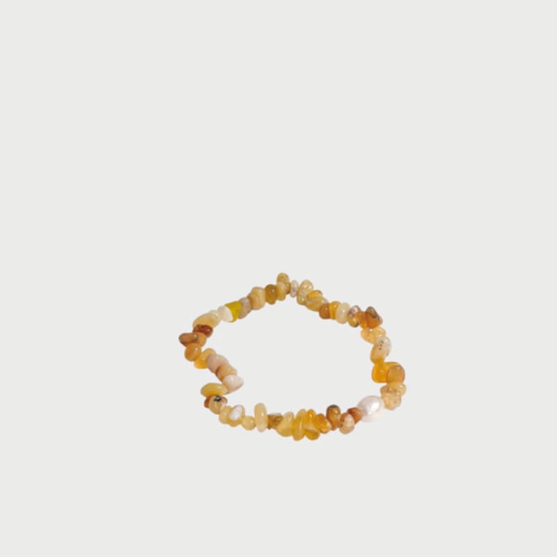 

objet213 Pearl & green grape zigzag bracelet Original