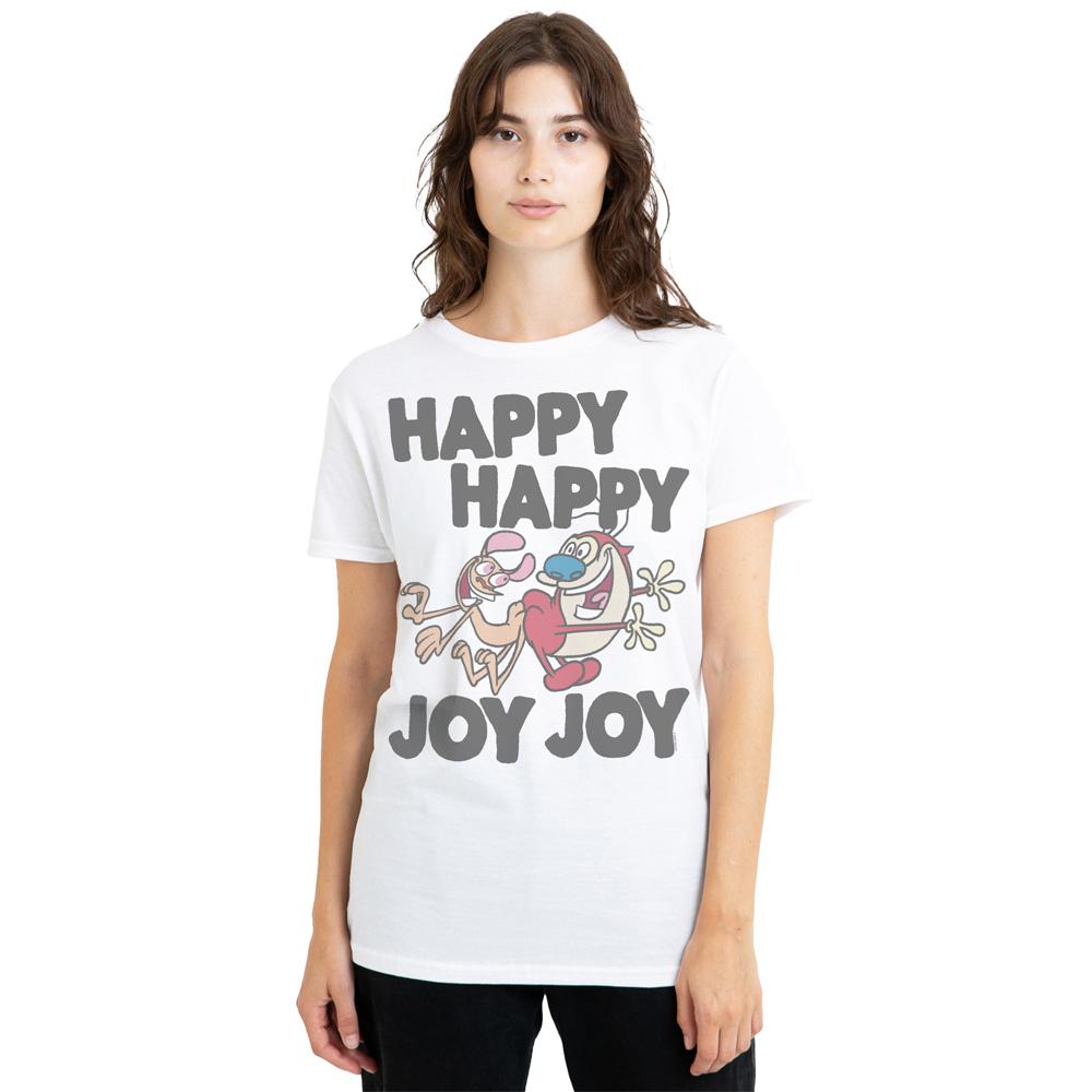 Ren & Stimpy Unisex Adult Happy Happy Joy Joy T-Shirt