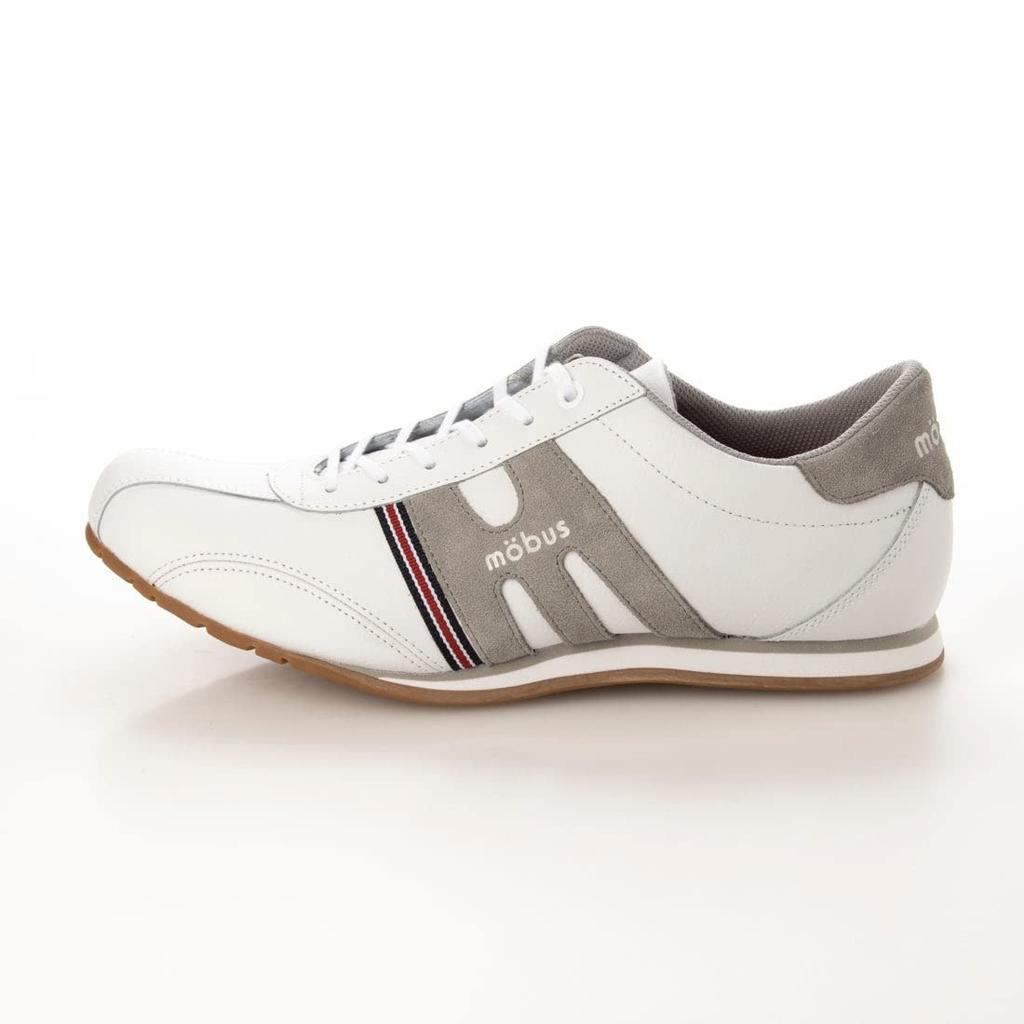 MOBUS und echtes Leder Casual Walking Current BASEL 23 0 Herren Damen Schuhe, Modell, (Weiß/Grau, Messpunkte, Zentimeter)