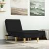 VidaXL Chaise Longue Black Fabric 352833
