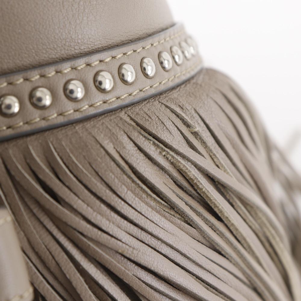 J&M Davidson Fringe Carnival Studs Handbag LMNC 1XX SCNP 951S 2WAYShoulder Gurege Leather Women Used