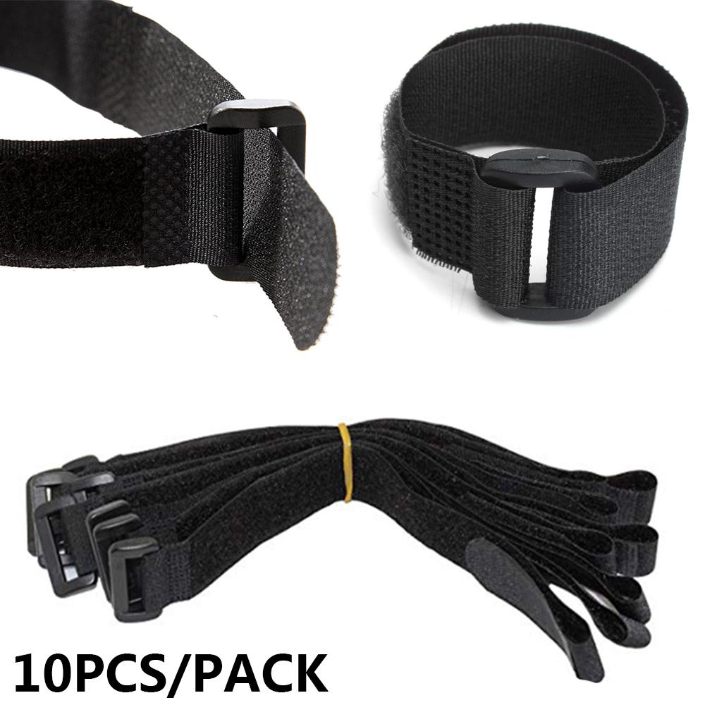 10Pcs 20*50cm Nylon Hook and Loop Strap Cable Ties Reusable Fastening Cable Ties Multil Purpose Self-adhesive Bike Strap Tie