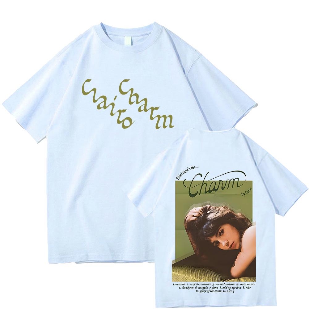 Clairo Charm Baumwoll-T-Shirts HipHop Unisex T-Shirts Geschenk für Popmusik-Fans Kleidung Sommer Kurzarm-T-Shirt