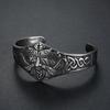 Stainless Steel Viking Runes Celtic Bracelet with Knot Pattern - Retro and Trendy Ornament