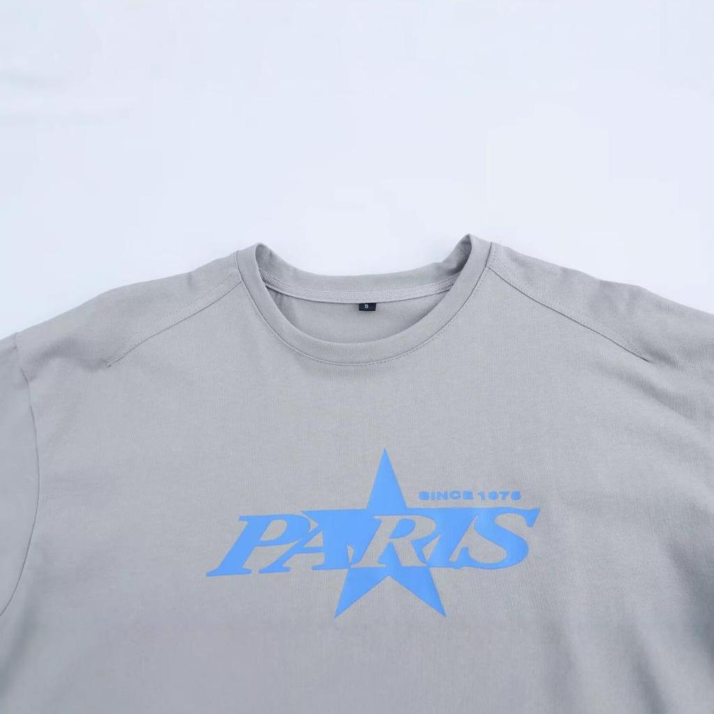 Spring 2025 Women's European & American Style Printed Washed T-shirt and Long Pants Set