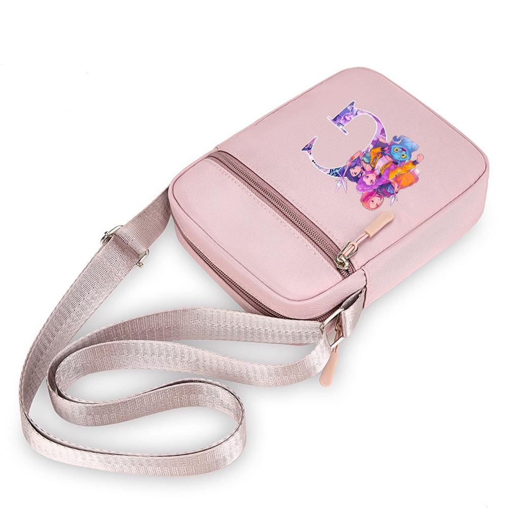 Аниме 26 английских букв K-pop Истребители демонов Принтованная наплечная сумка Студенческая прошитая нейлоновая сумка через плечо Легкая и прочная сумка Рождественский детский подарок