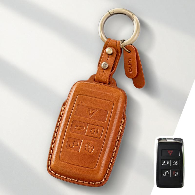 Custodia Protettiva in Vera Pelle per Chiave Fob Land Rover Range Rover Evoque Discovery Sport Vela 4