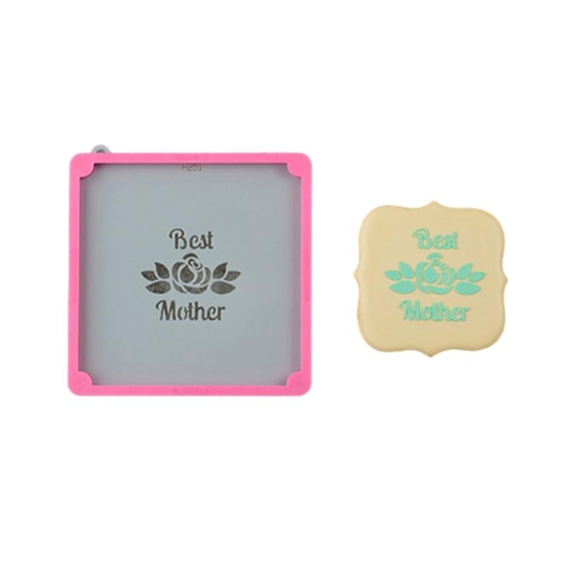 Convenient Cookie Stamp Frame Creative Biscuit Printing Mould Holder Cake Stencil Spray Mold Fixing Frames Baking Tools