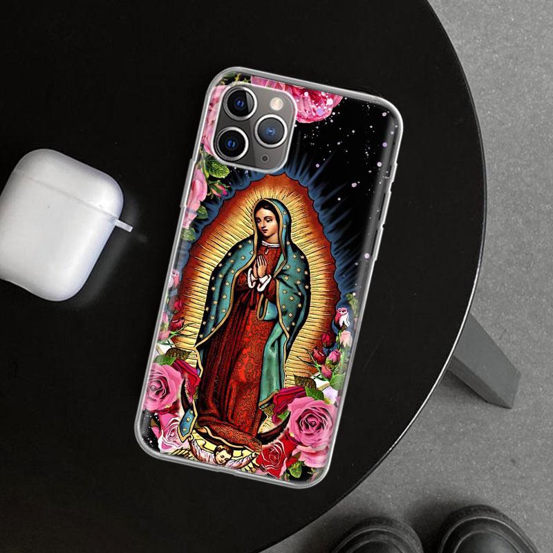 Virgin De Guadalupe Mary Phone Case Cover for iPhone 11 12 13 Mini 14 15 Plus 16 Pro Max 17 Air 7 8 + SE Art Customized Fundas 1