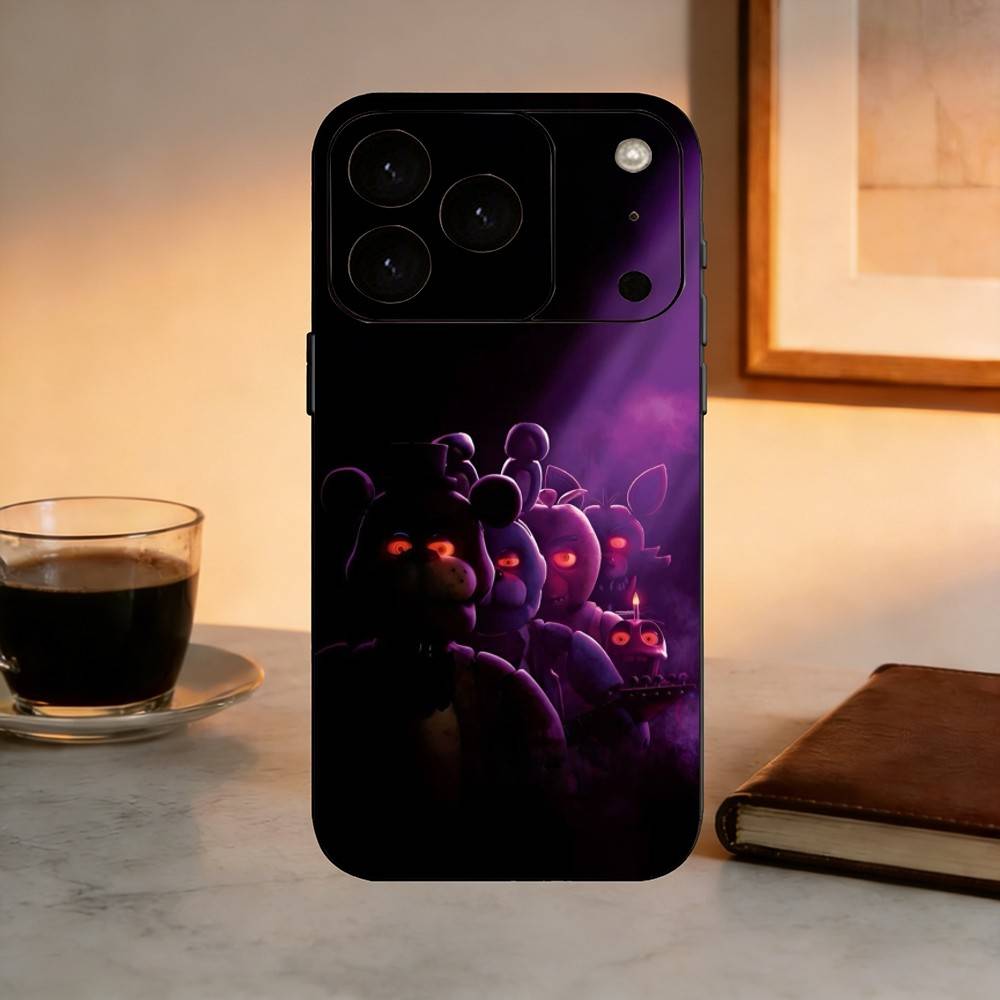 F-Five N-Nights GAME Phone Case For iPhone 17,16,15,14,13,12,11 Plus,Pro Max,XS,Soft Silicone Black Cover