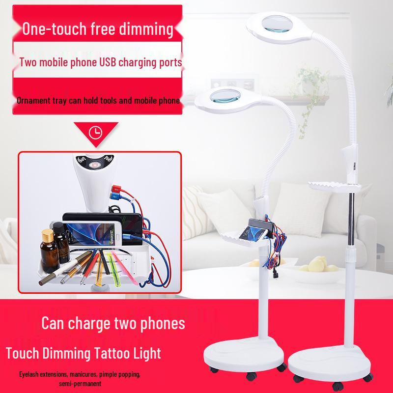 Eyelash LED Beauty Salon Shadowless Floor Lamp for Microblading, Manicure, Eyebrow Tattoo