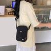 Waterproof Drawstring  Crossbody Bag Solid Color Nylon Shoulder Bag Water Cup Bag  Office Worker