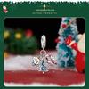 Christmas Joy White Gold Tri-Use Pendant: DIY Bracelet, Necklace & Tree Ornament