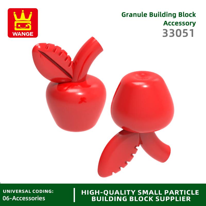 Non-Toxic 163Pcs/Lot 33051 Apple Building Blocks Moc Fruit Accessories Compatible Bricks Children Toys Gift Box