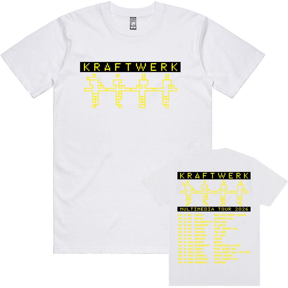 Kraftwerk MULTIMEDIA TOUR 2026 Tricouri Mânecă Scurtă Bumbac Bărbați Tricou Fashion Unisex Streetwear Imprimeu Grafic Îmbrăcăminte Casual